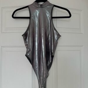 Sleek Metallic Kids Bodysuit